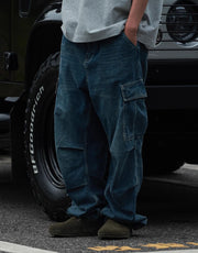 Denim Cargo Pants