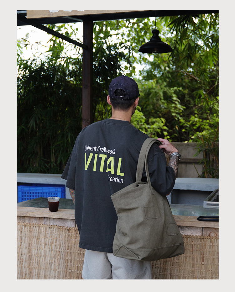 Embroidery Slogan Tee