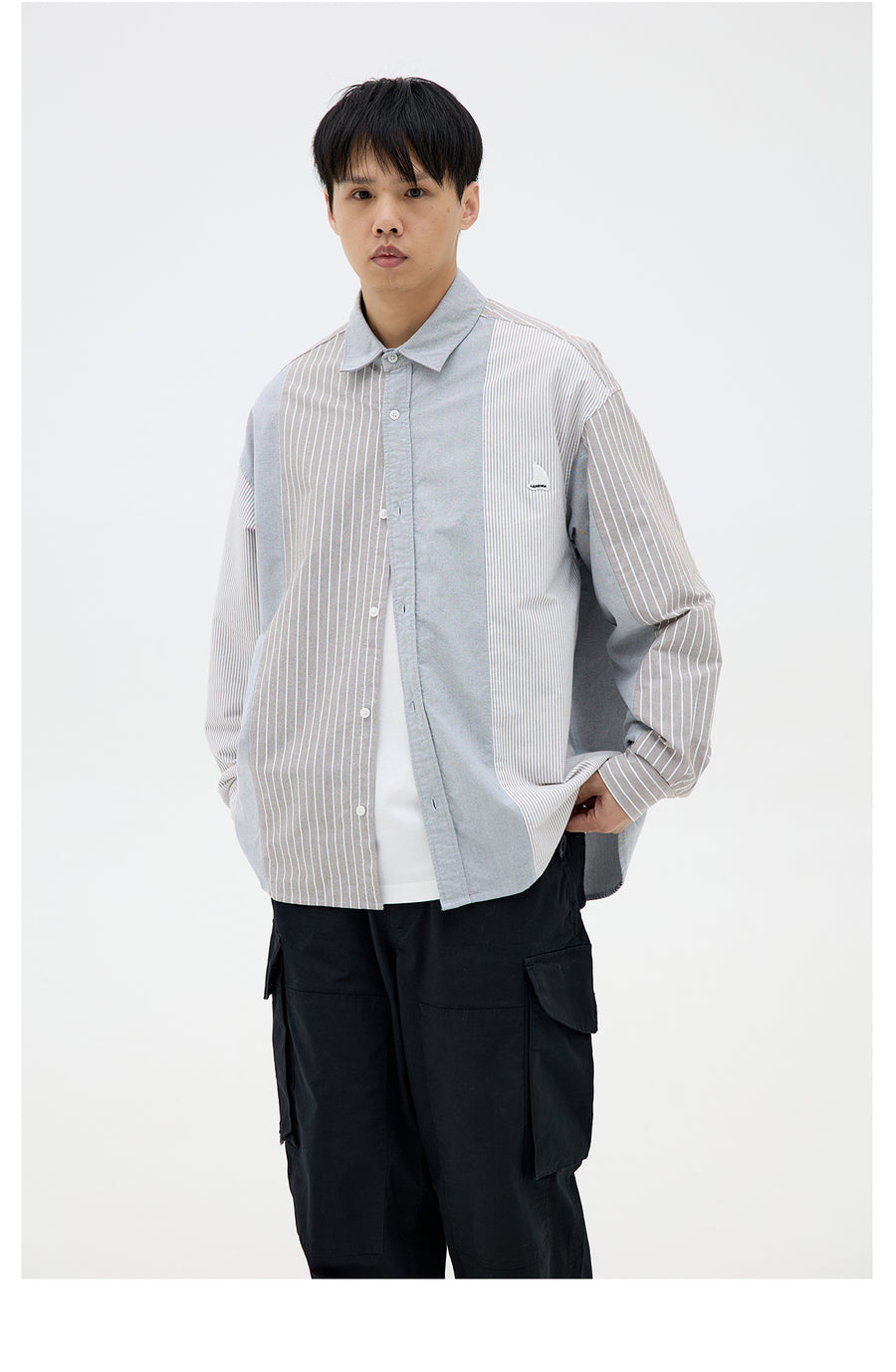 OXFORD PATCHWORK BIG SHIRT