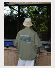 Embroidery Slogan Tee