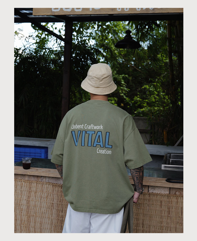 Embroidery Slogan Tee