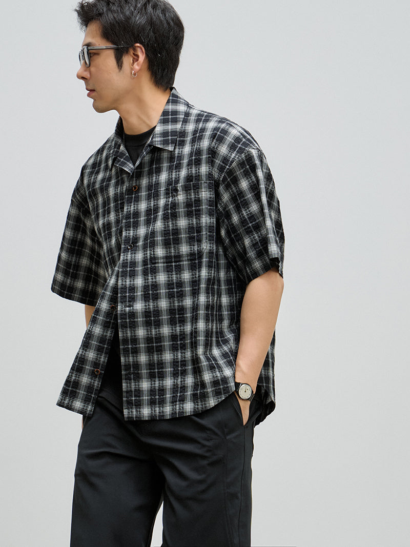 Seersucker Plaid Shirt