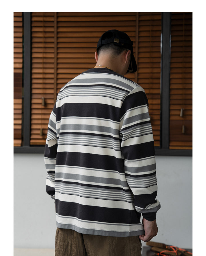 Long Sleeve Gradient Stripe Tee