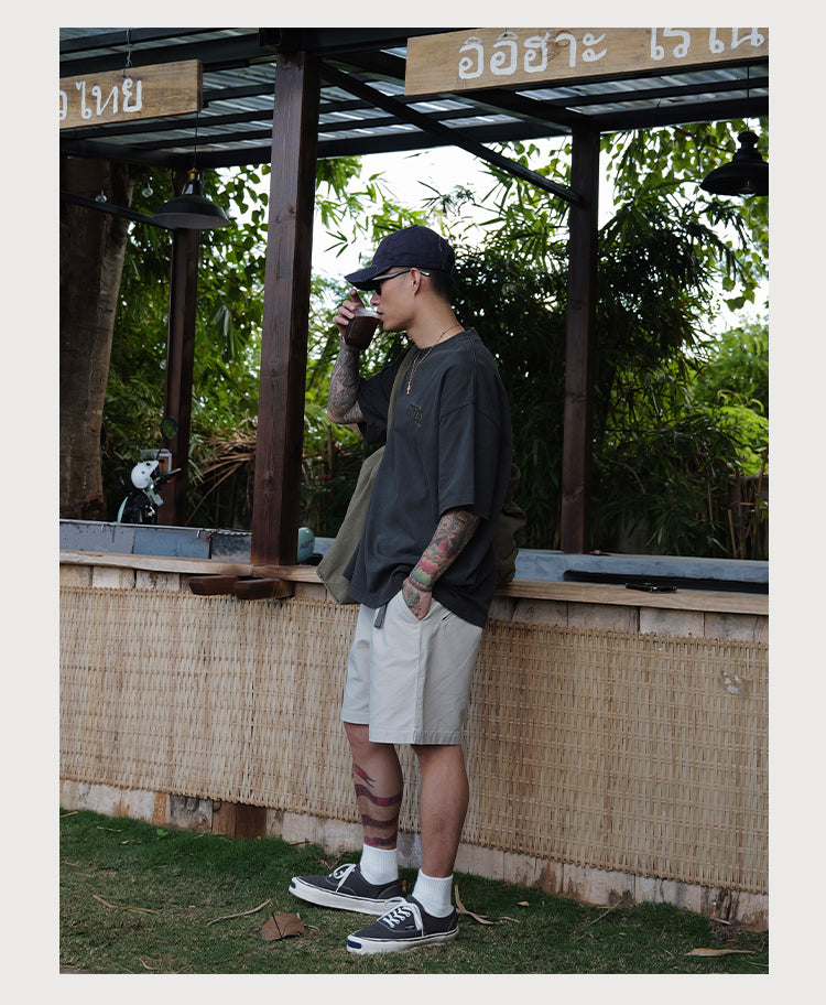 Embroidery Slogan Tee