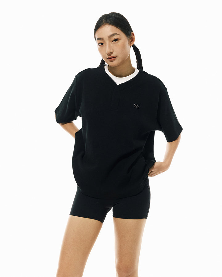 Waffle Double Collar Tee