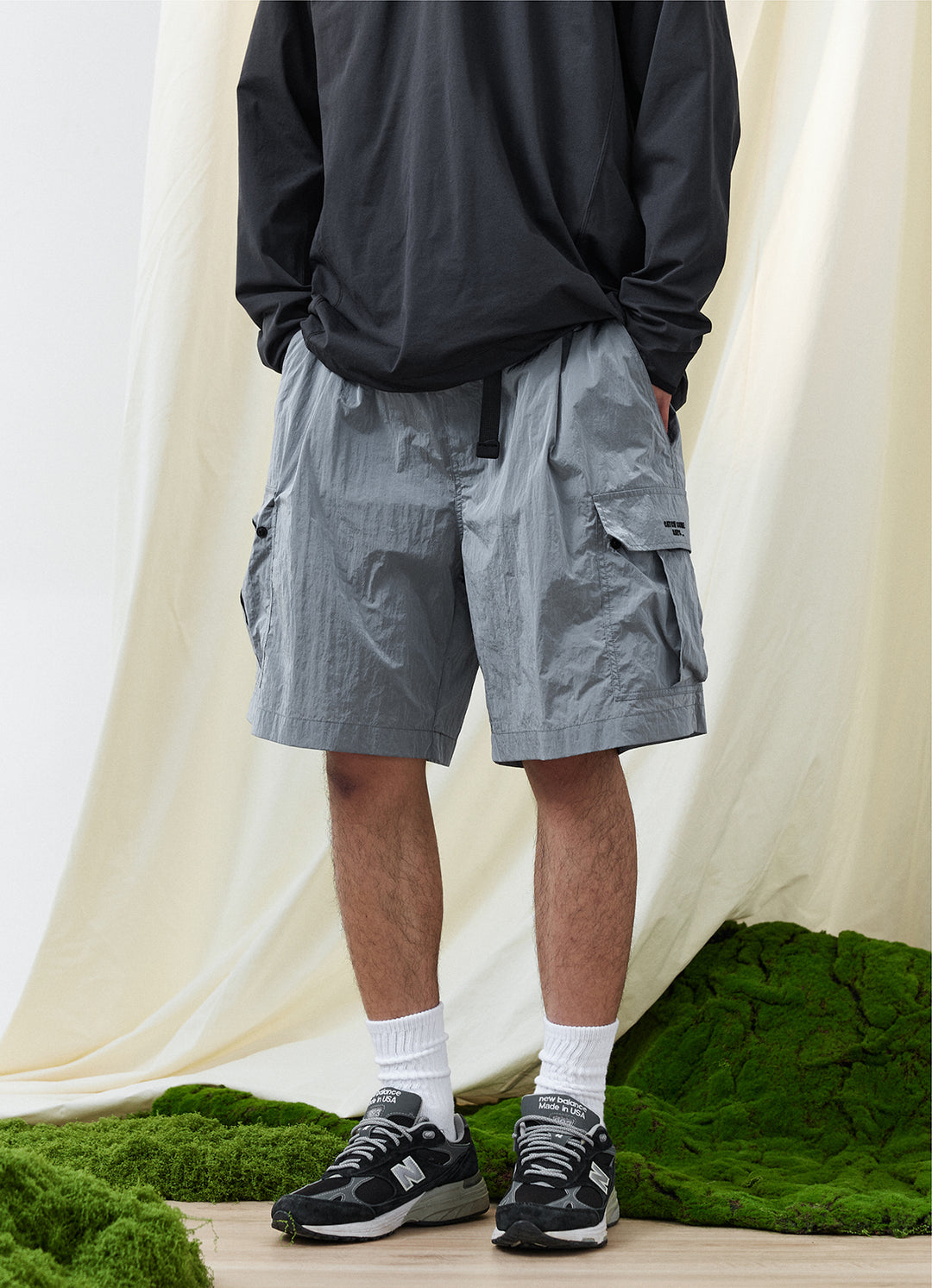 Packable Matellic Cargo Shorts