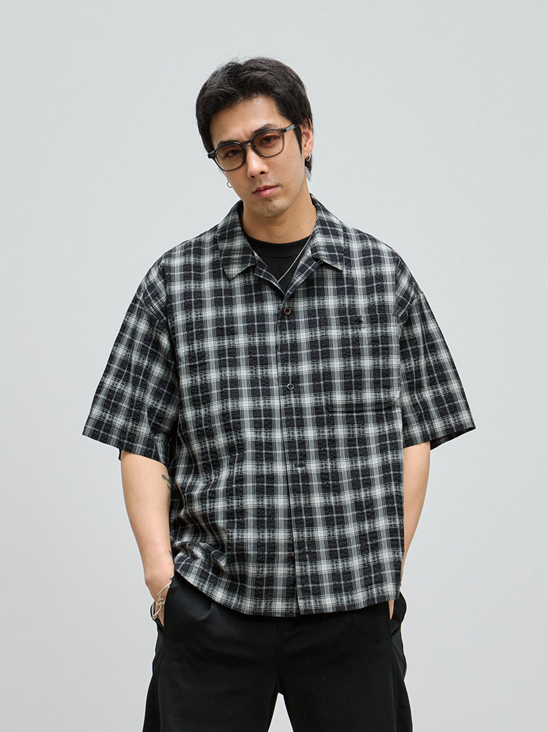Seersucker Plaid Shirt
