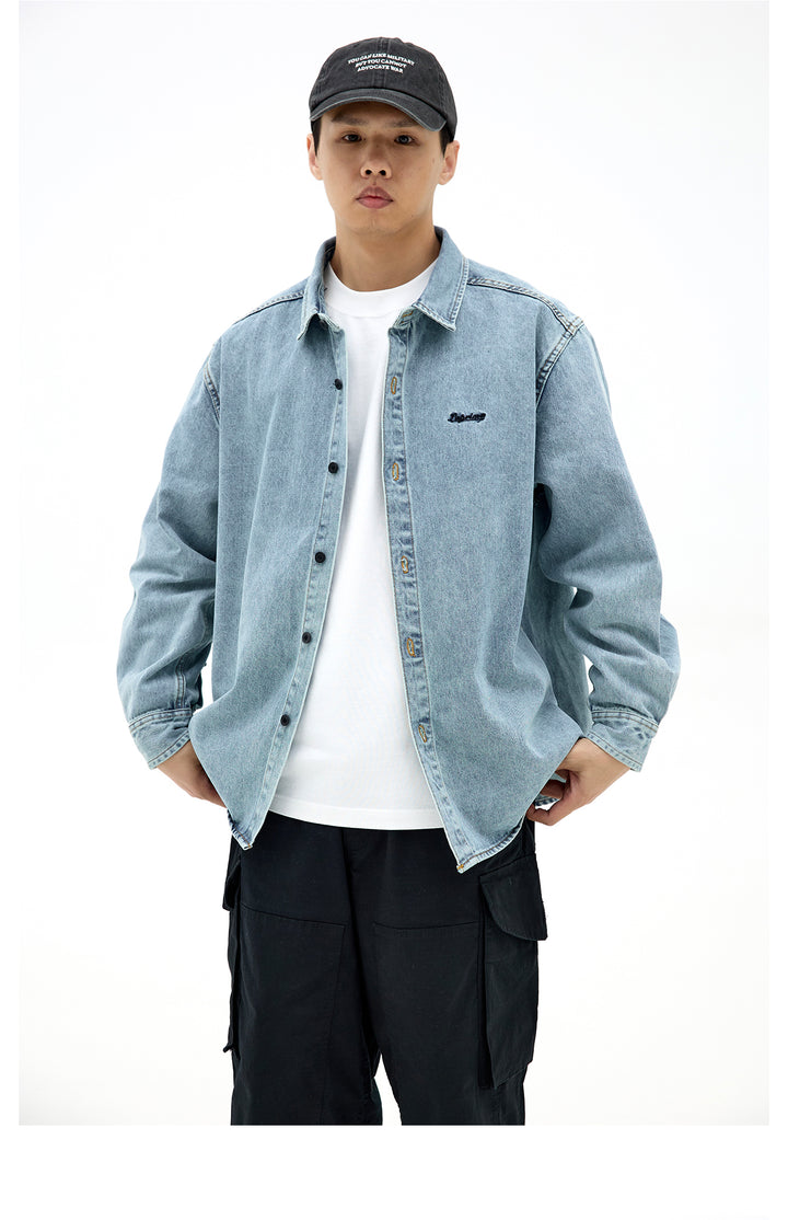 WASHED DENIM BIG SHIRT