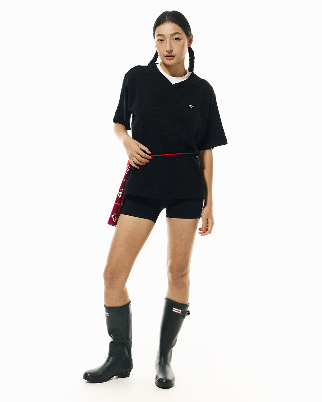 Waffle Double Collar Tee