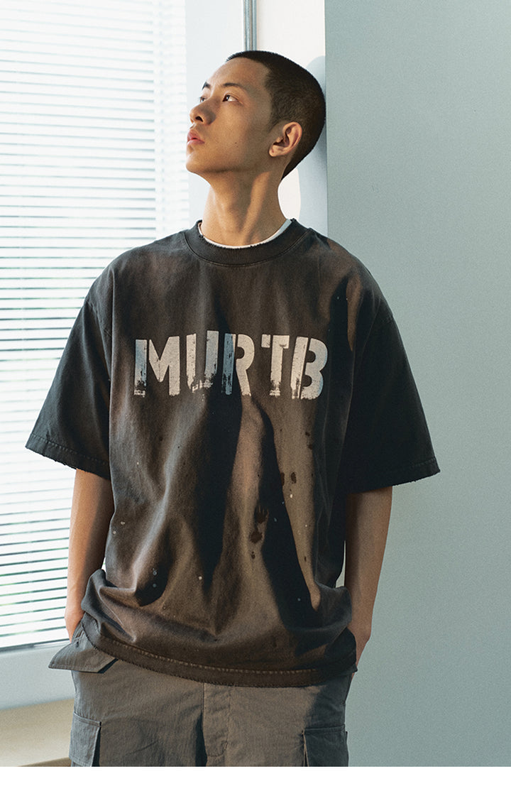 MU167 Mud wash Print Tee