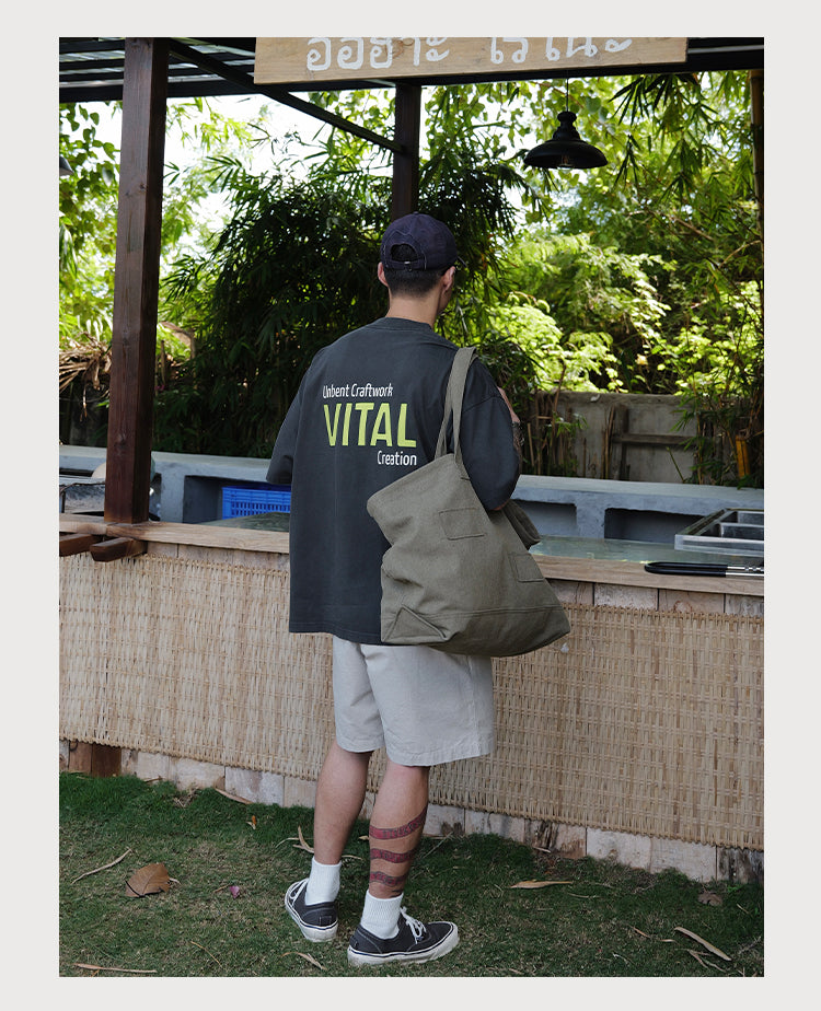 Embroidery Slogan Tee