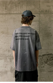 Peace Army Washed Distress Tee