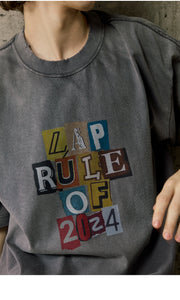 "Rule of 2024" Distress Washed Tee