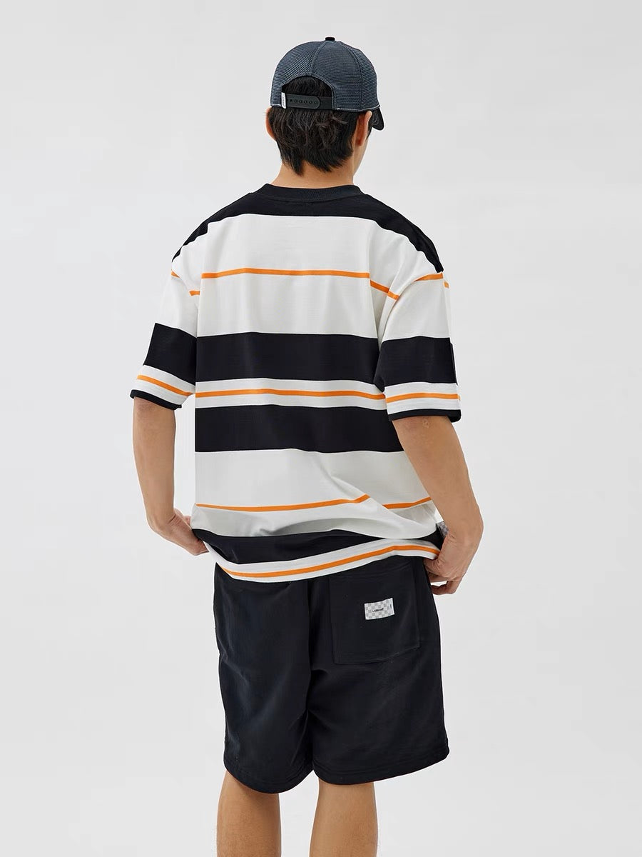 Crew Neck Stripe Tee