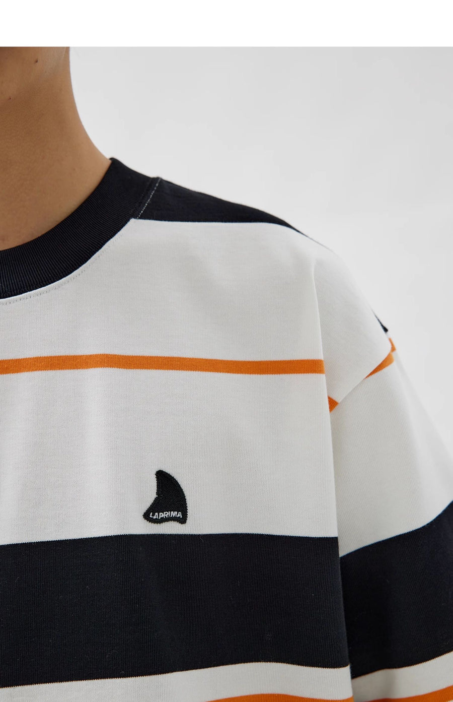 Crew Neck Stripe Tee