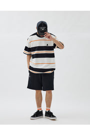 Crew Neck Stripe Tee