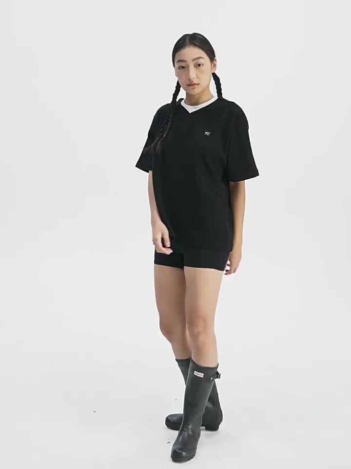 Waffle Double Collar Tee
