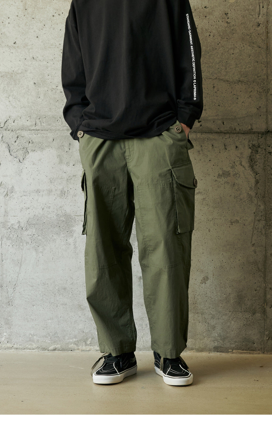 Drawstring Leg Cargo Pants