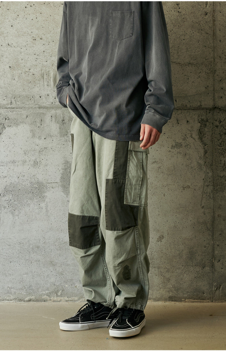 Multi Pocket Patchwork Cargo