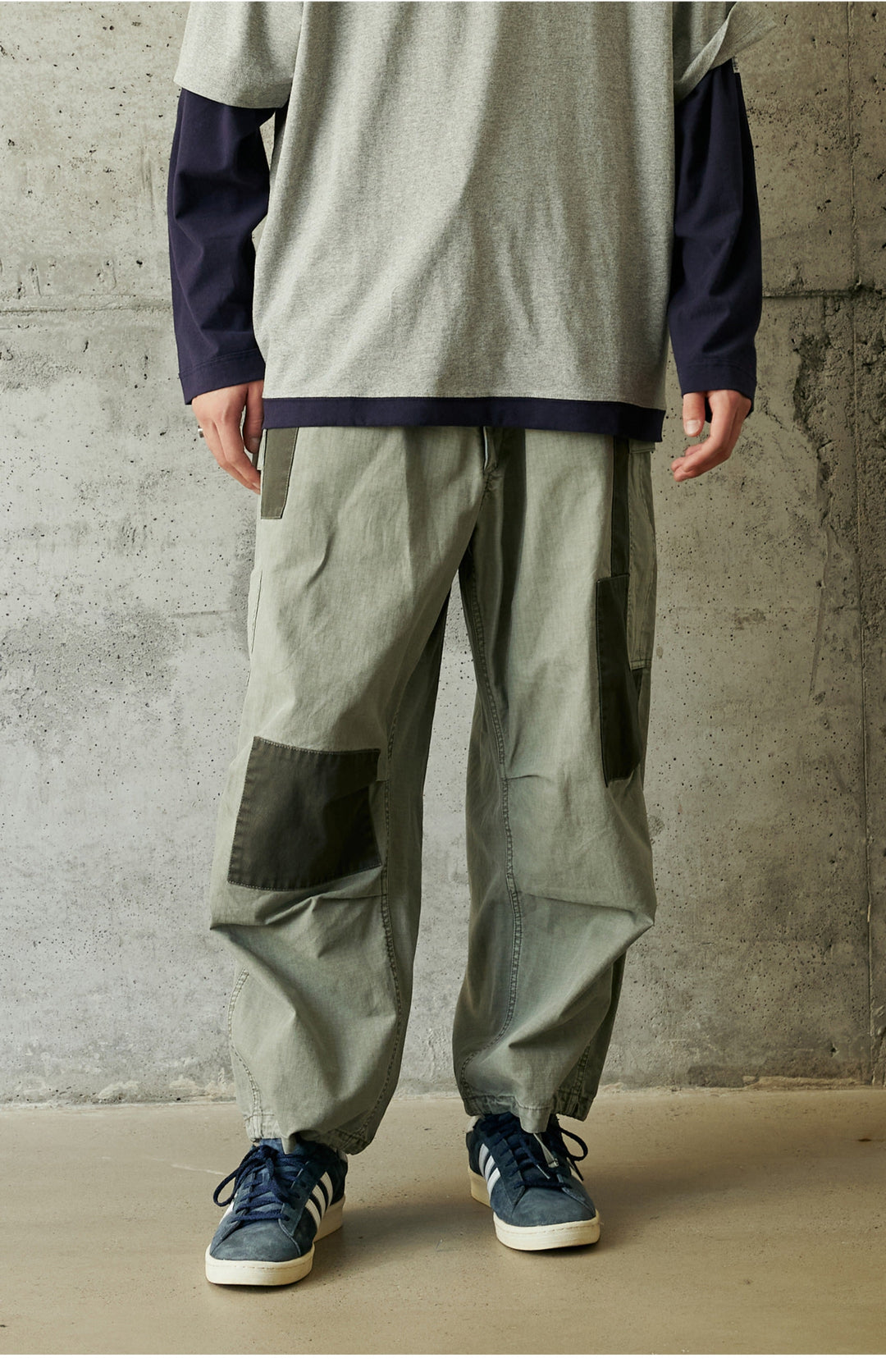 Multi Pocket Patchwork Cargo